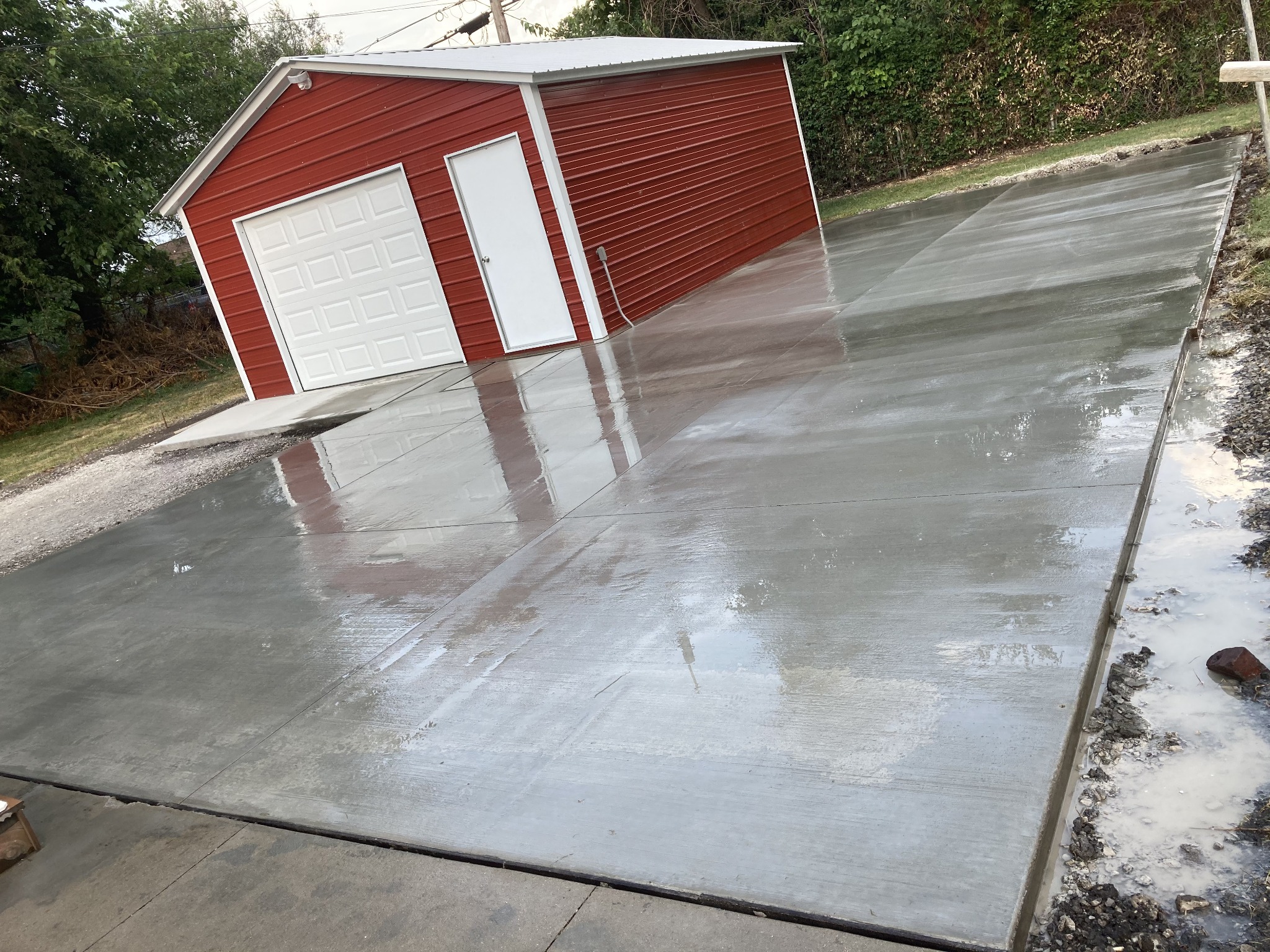 Finished driveway