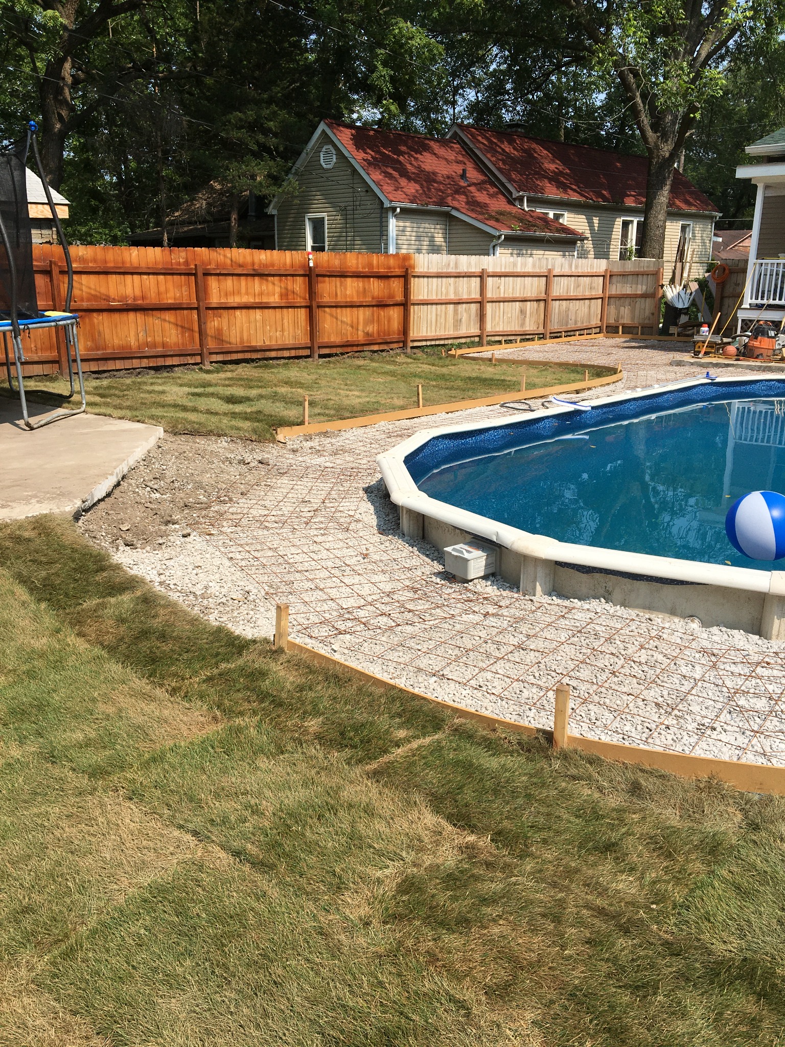 Pool surround concrete