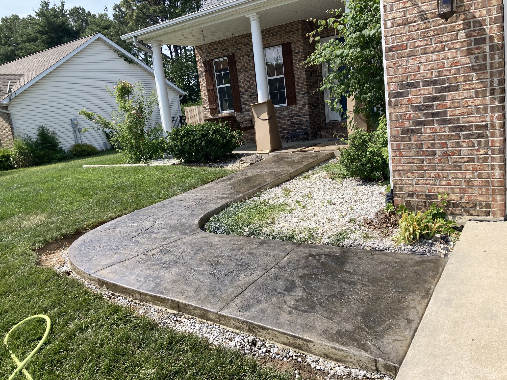 Stamped Concrete Walkway