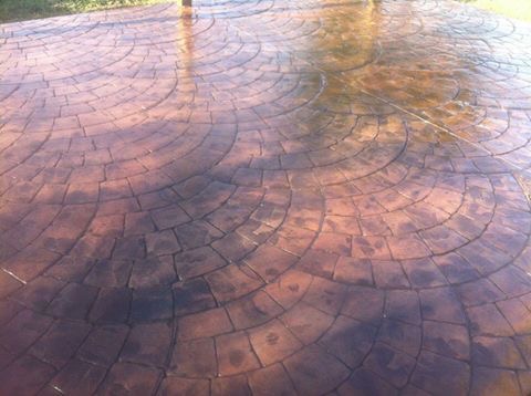 Decorative stamped concrete
